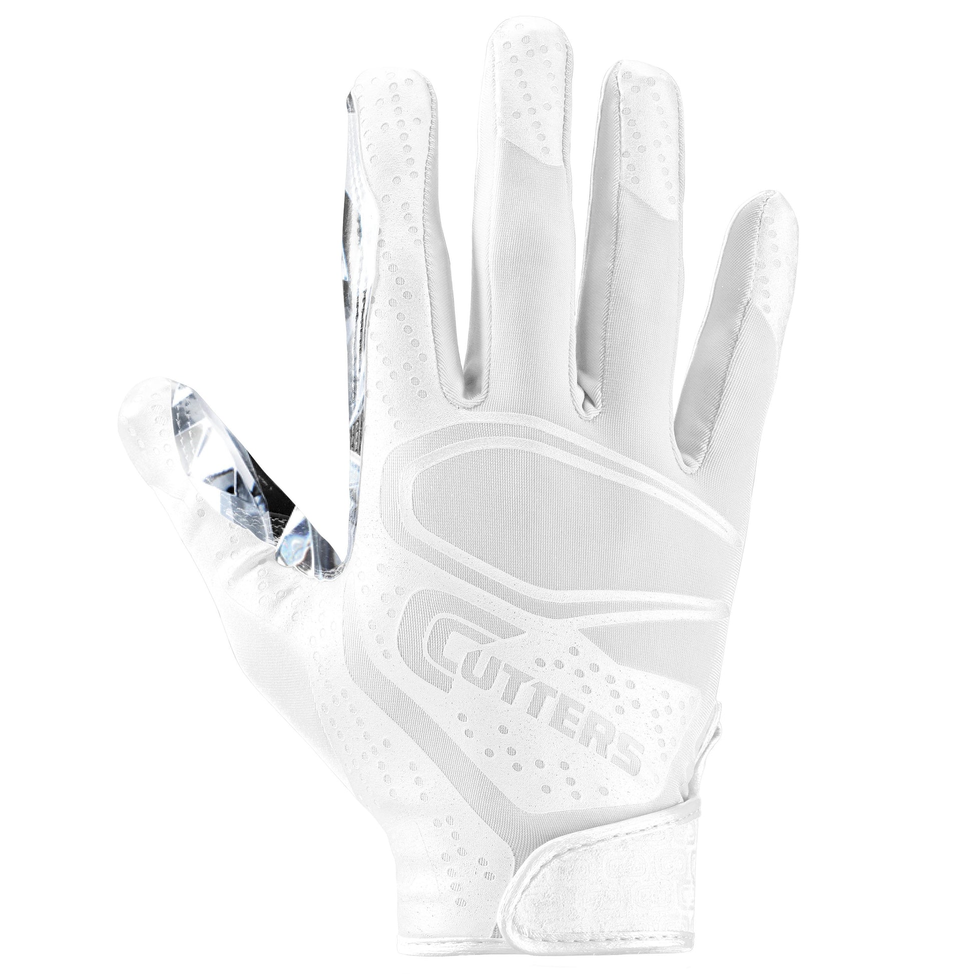 Game Day Elite Adult Unisex Football Receiver Gloves White Diamond, L/XL