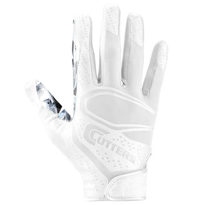 Game Day Elite Adult Unisex Football Receiver Gloves White Diamond, L/XL